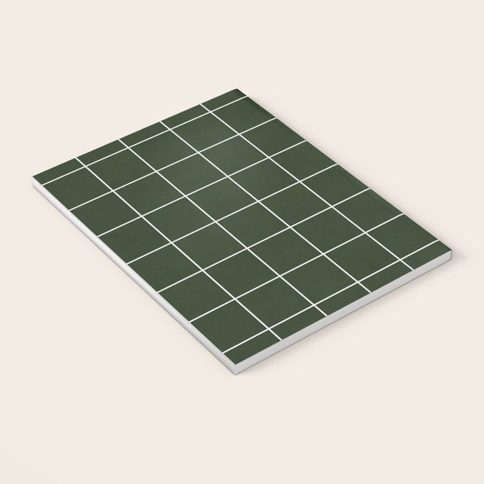 Small Grid Pattern - Deep Green Notebook Gallery Image 3