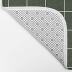 Small Grid Pattern - Deep Green Bath Mat Gallery Image 2