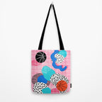 Hot Hand - memphis retro throwback neon grid pattern minimal modern pop art basketball sports Tote Bag Gallery Image 2