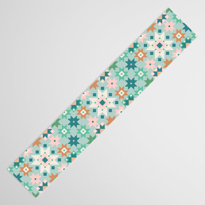 Geometric Quilt - Blue Green Table Runner Gallery Image 3