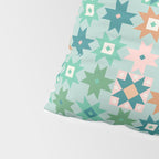 Geometric Quilt - Blue Green Pillow Sham Gallery Image 4