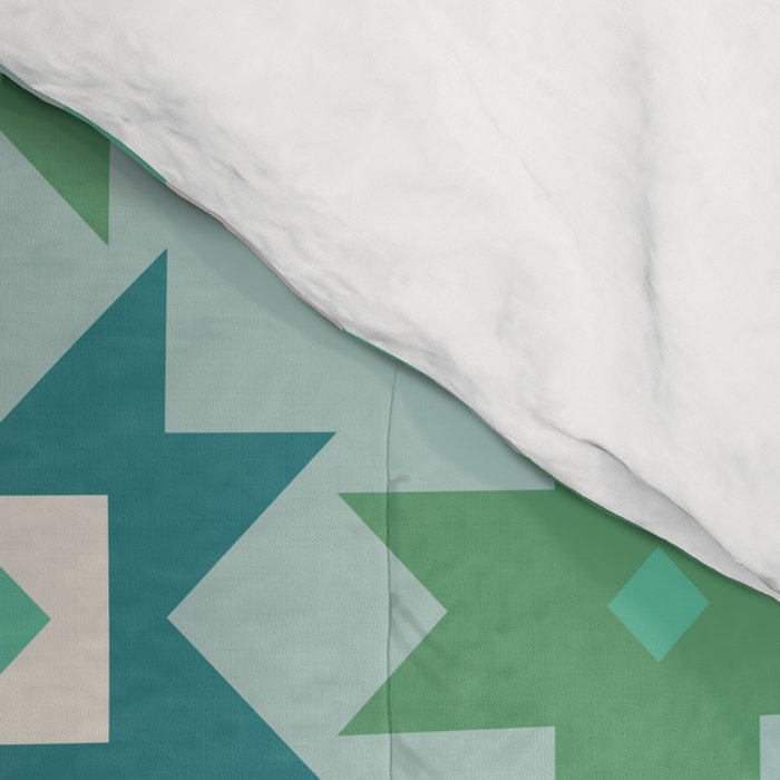 Geometric Quilt - Blue Green Comforter Gallery Image 4