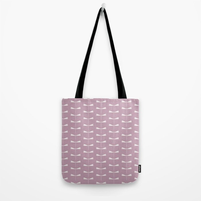 Dragonfly Minimalism XVI Lavender Purple Tote Bag Gallery Image 2