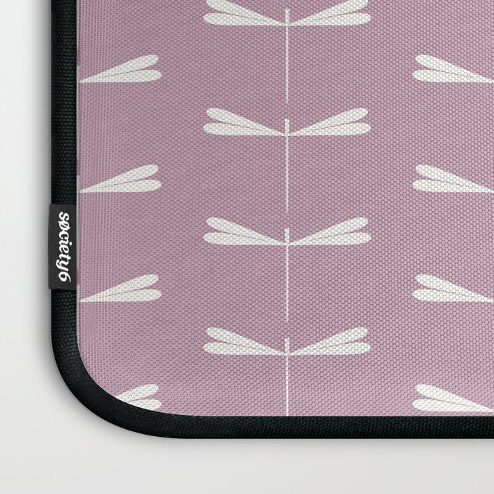 Dragonfly Minimalism XVI Lavender Purple Laptop Sleeve Gallery Image 3