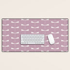 Dragonfly Minimalism XVI Lavender Purple Desk Mat Gallery Image 1