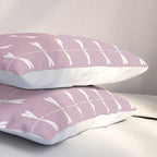 Dragonfly Minimalism XVI Lavender Purple Pillow Sham Gallery Image 3