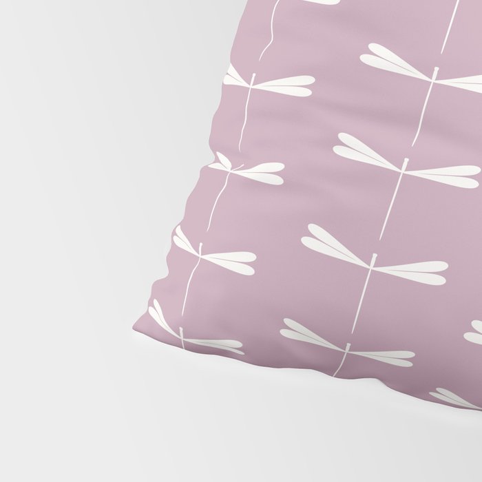 Dragonfly Minimalism XVI Lavender Purple Pillow Sham Gallery Image 4