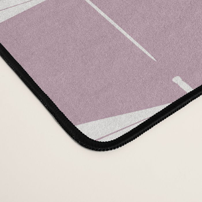 Dragonfly Minimalism XVI Lavender Purple Desk Mat Gallery Image 4