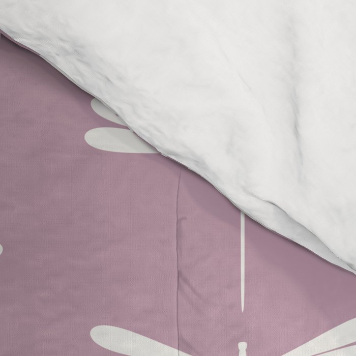 Dragonfly Minimalism XVI Lavender Purple Comforter Gallery Image 4