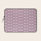 Dragonfly Minimalism XVI Lavender Purple Laptop Sleeve Gallery Image 1