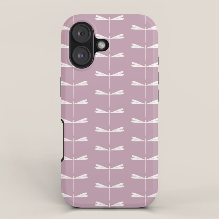 Dragonfly Minimalism XVI Lavender Purple iPhone Case Gallery Image 1