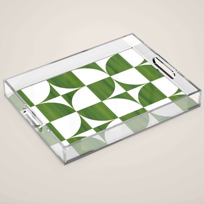 Quadrants (Matcha Green) Acrylic Tray Gallery Image 1