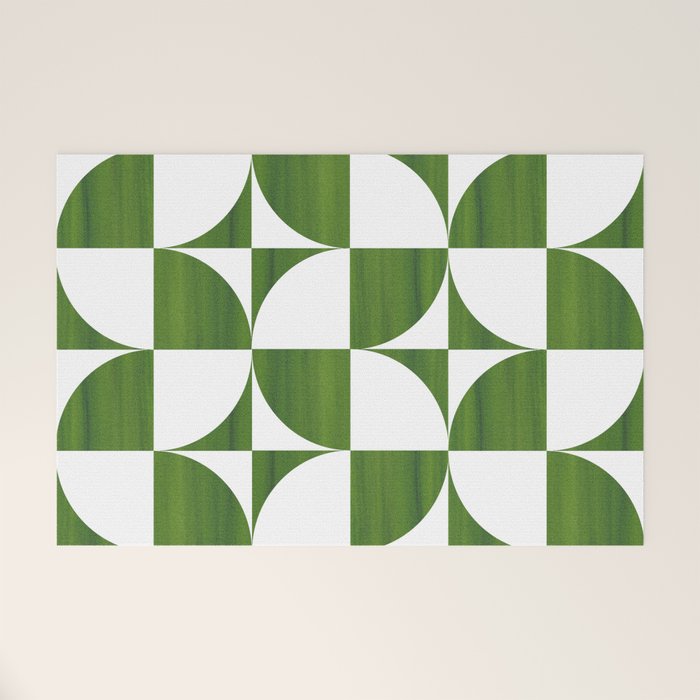 Quadrants (Matcha Green) Welcome Mat Gallery Image 1