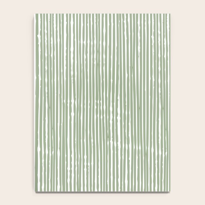 Rustic Abstract Stripes, Sage Green and White Notebook Gallery Image 4