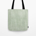 Rustic Abstract Stripes, Sage Green and White Tote Bag Gallery Image 1