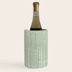 Rustic Abstract Stripes, Sage Green and White Wine Chiller Gallery Image 3