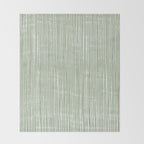 Rustic Abstract Stripes, Sage Green and White Throw Blanket Gallery Image 2