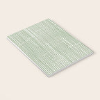 Rustic Abstract Stripes, Sage Green and White Notebook Gallery Image 3