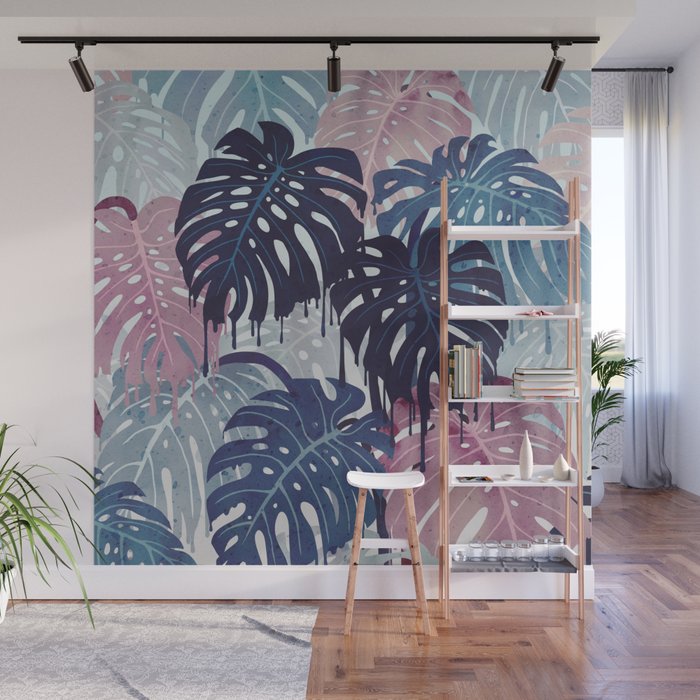 Monstera Melt Wall Mural Gallery Image 1