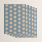 Boho Summer Sun Pattern XVII Blue and Beige Wrapping Paper Gallery Image 3