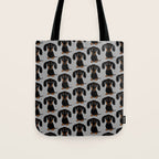 Black and Tan Dachshund | Cute Cartoon Wiener Dog Tote Bag Gallery Image 1