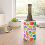 Fun retro sticker quote cartoon pattern Wine Chiller Gallery Image 4