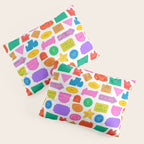 Fun retro sticker quote cartoon pattern Pillow Sham Gallery Image 3