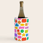 Fun retro sticker quote cartoon pattern Wine Chiller Gallery Image 1