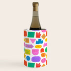 Fun retro sticker quote cartoon pattern Wine Chiller Gallery Image 3