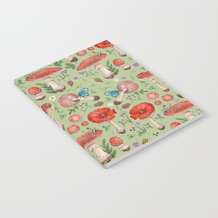 Lovely Red Mushrooms - GreenBG Notebook Gallery Image 2