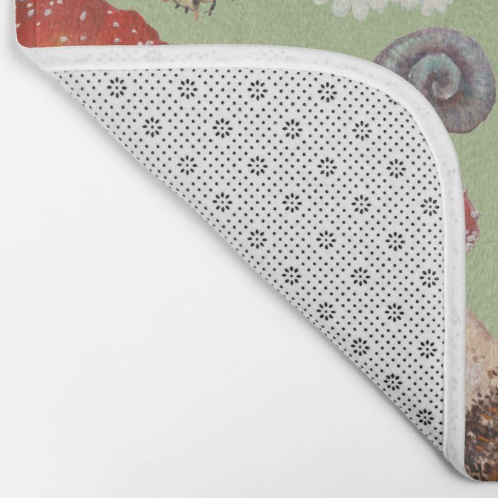 Lovely Red Mushrooms - GreenBG Bath Mat Gallery Image 2