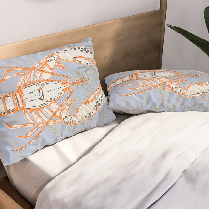 Sea life lobster Neptune's joy Pillow Sham Gallery Image 2