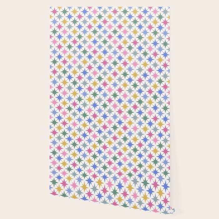 Starry Art Deco Pattern Multicolor II Wallpaper Gallery Image 2