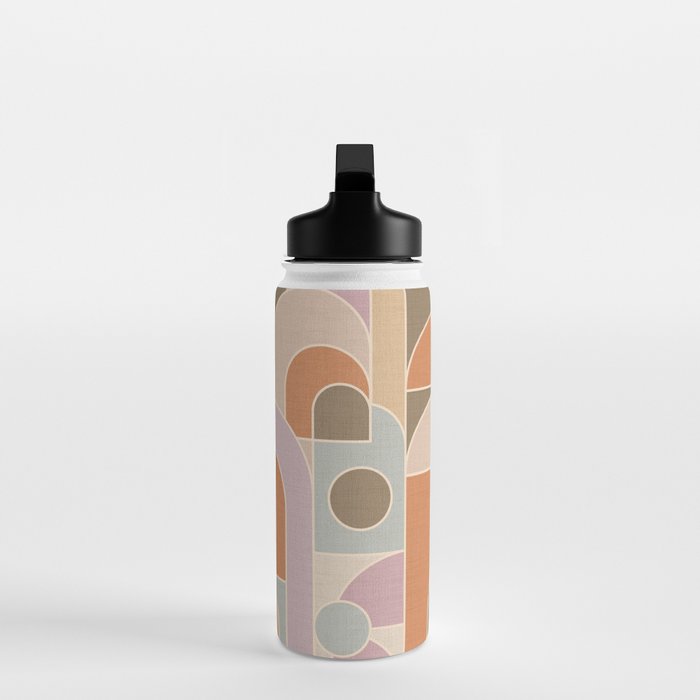 Abstract bauhaus Shapes Water Bottle Gallery Image 3
