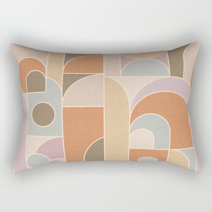 Abstract bauhaus Shapes Rectangular Pillow Gallery Image 2