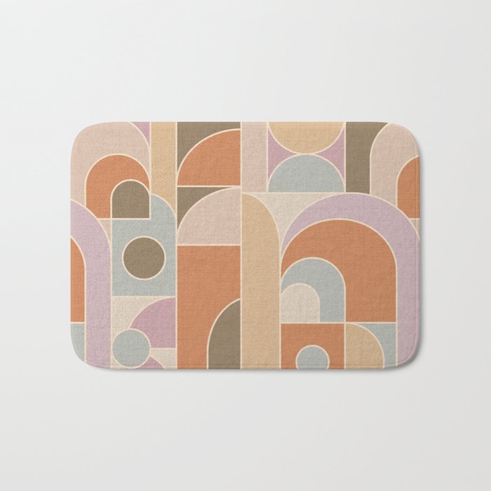 Abstract bauhaus Shapes Bath Mat Gallery Image 1