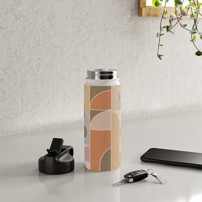 Abstract bauhaus Shapes Water Bottle Gallery Image 4