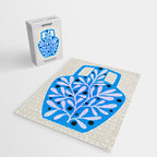 Mediterramean blue vase and leaves Jigsaw Puzzle Gallery Image 2