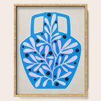 Mediterramean blue vase and leaves Serving Tray Gallery Image 1