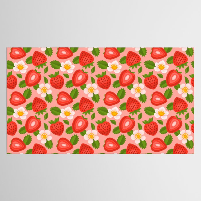 Strawberry Pattern on Pink Tablecloth Gallery Image 2