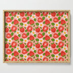 Strawberry Pattern on Pink Serving Tray Gallery Image 1