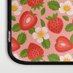 Strawberry Pattern on Pink Laptop Sleeve Gallery Image 3