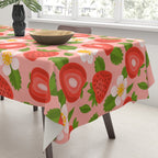 Strawberry Pattern on Pink Tablecloth Gallery Image 3