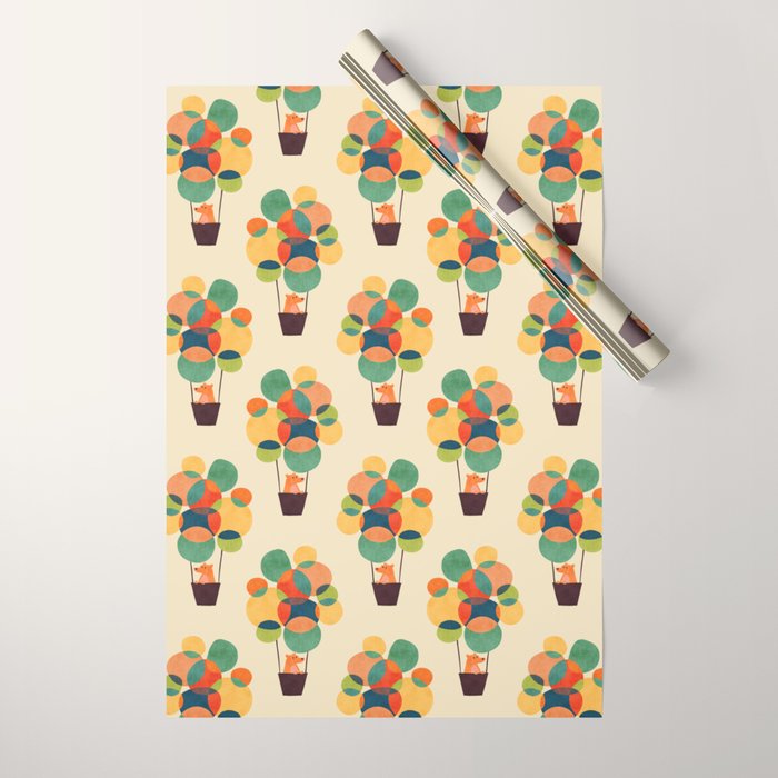 Whimsical Hot Air Balloon Wrapping Paper Gallery Image 1