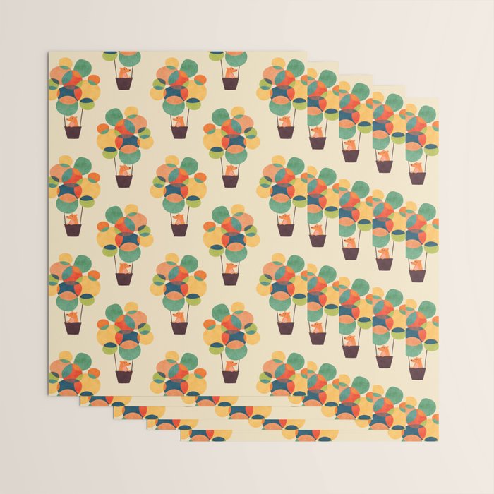 Whimsical Hot Air Balloon Wrapping Paper Gallery Image 3