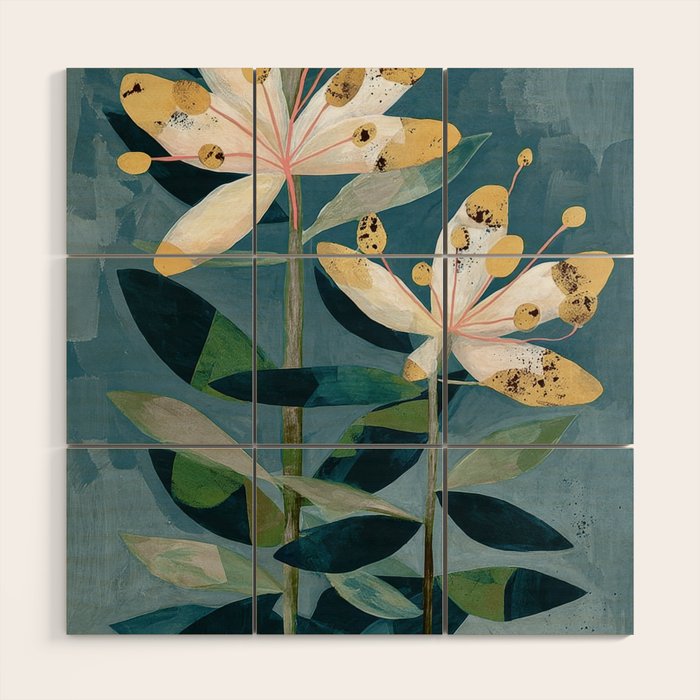 Modern Botanical Duo Wood Wall Art Gallery Image 1