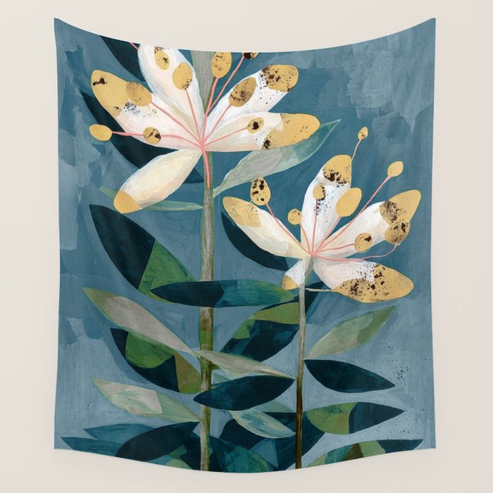 Modern Botanical Duo Wall Tapestry Gallery Image 4