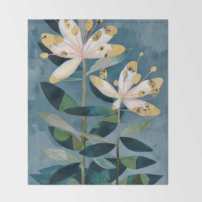 Modern Botanical Duo Throw Blanket Gallery Image 2