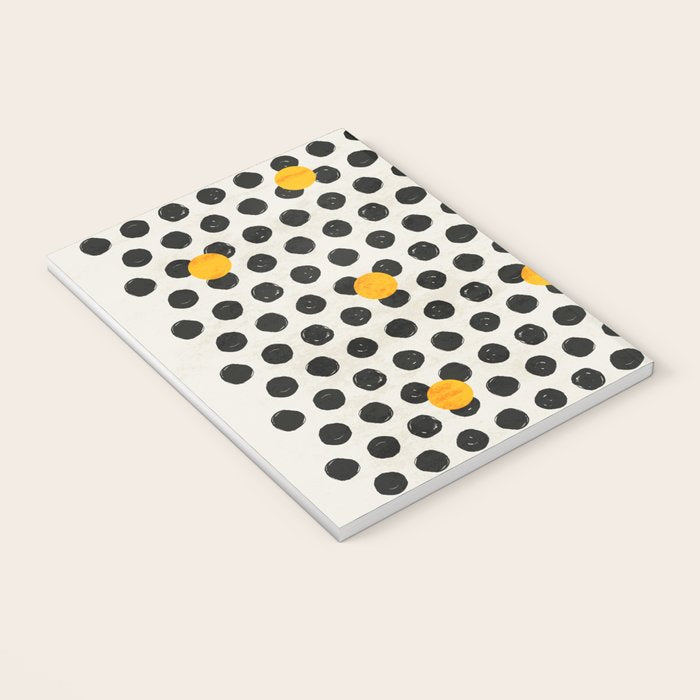 Brushed Strokes | Abstract Mid-Century Dots Pattern Notebook Gallery Image 3