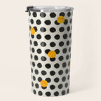 Brushed Strokes | Abstract Mid-Century Dots Pattern Travel Mug Gallery Image 3